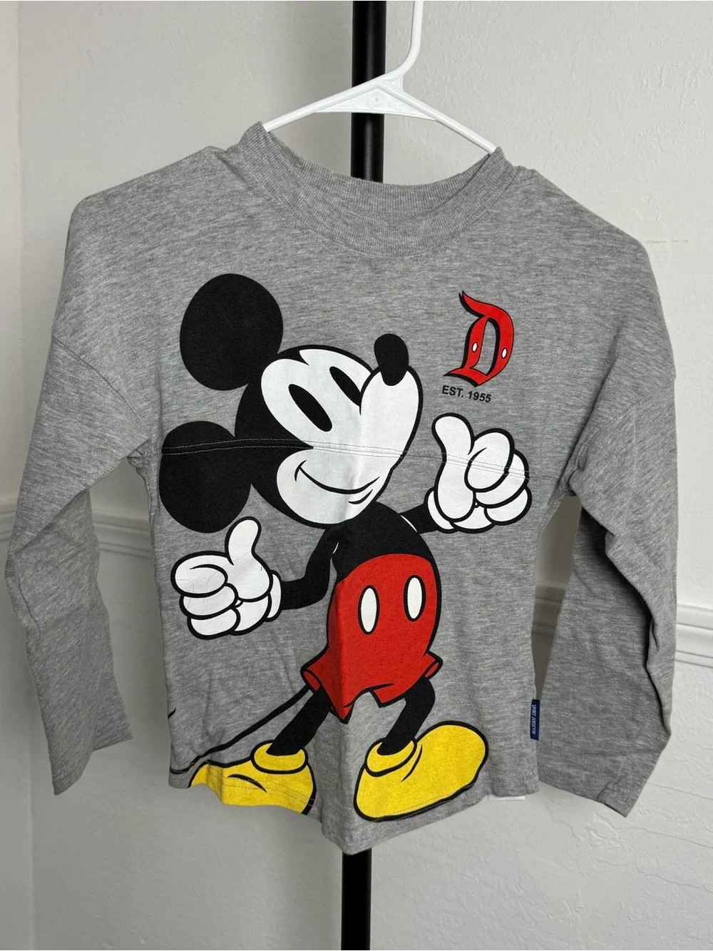 Kids Disneyland Disney Mickey Pluto Spirit Jersey gray small 5/6 - Picture 1 of 5